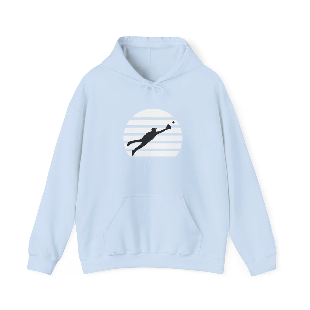 Diving Catch Hoodie — Minimalist Diving Catch Silhouette Sweatshirt