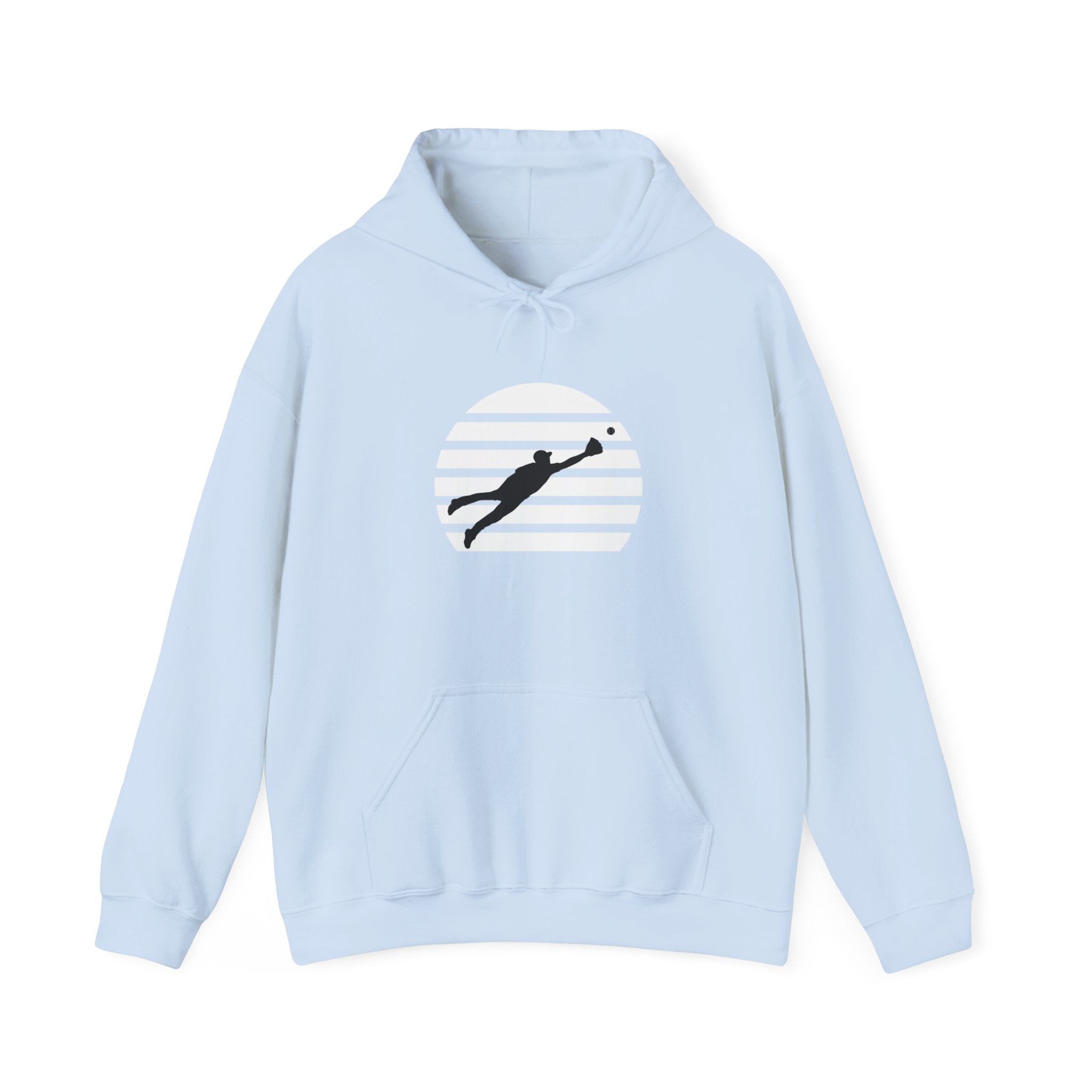 Diving Catch Hoodie — Minimalist Diving Catch Silhouette Sweatshirt
