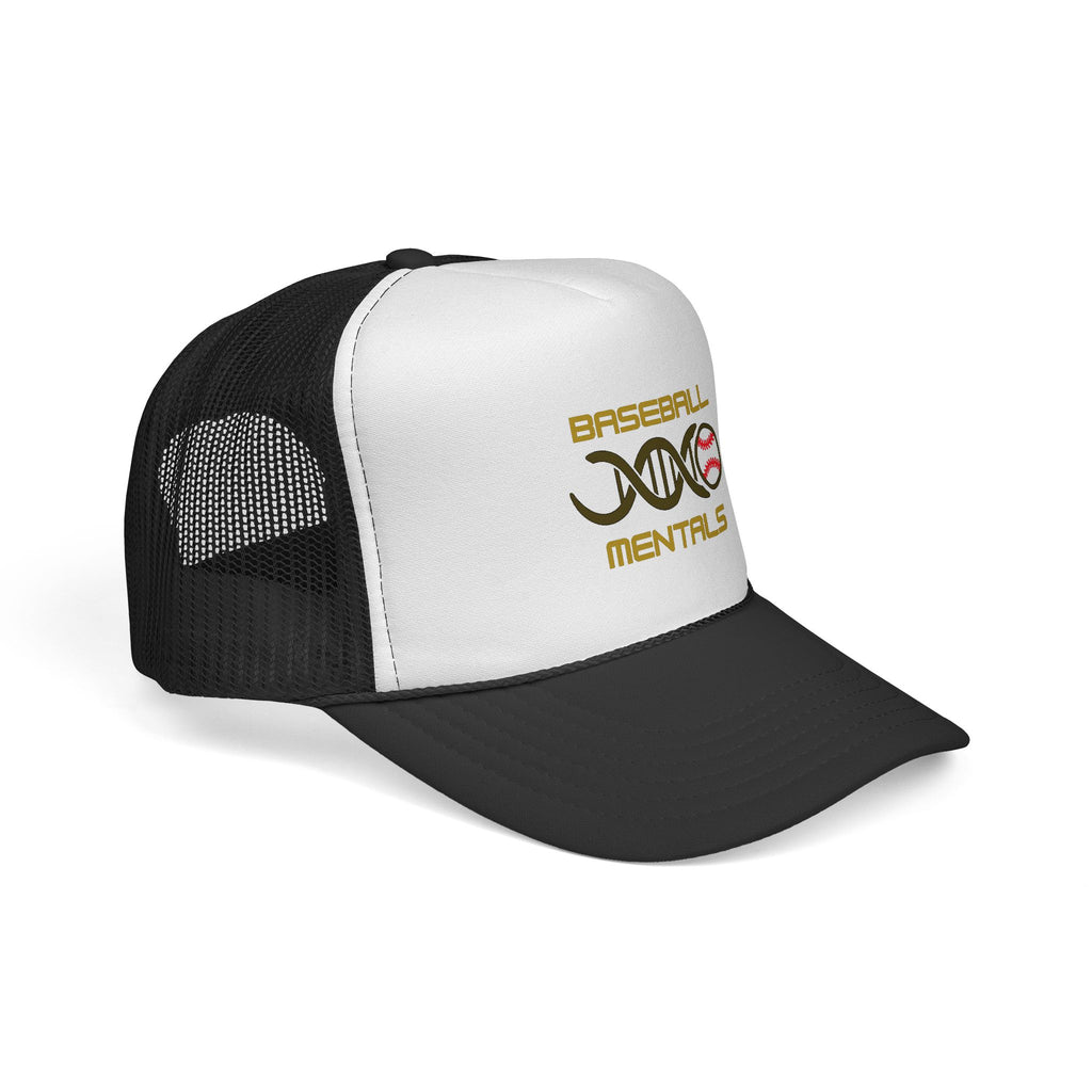 Baseball Cap – “Baseball Genomics” Trucker Hat (DNA Baseball Design)
