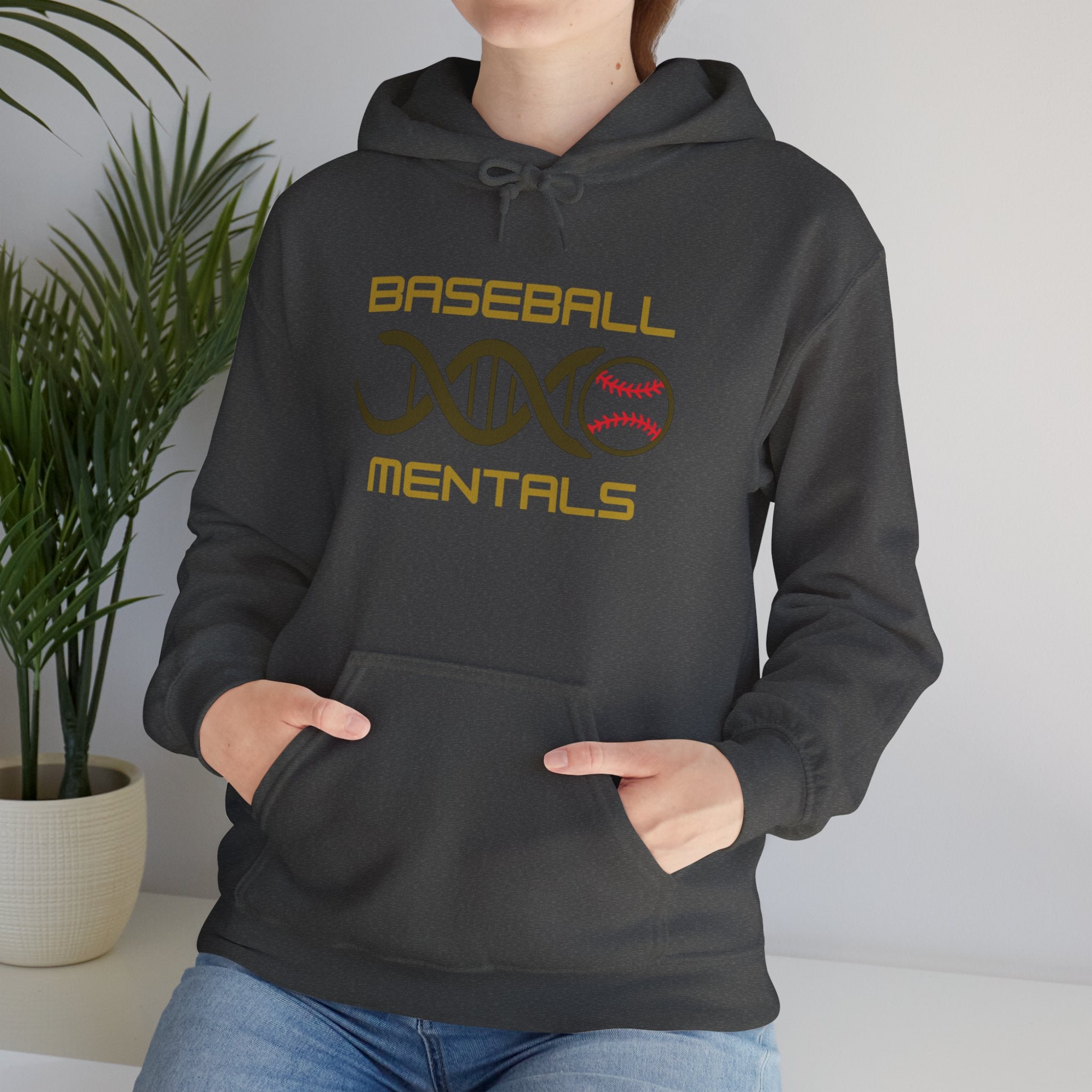 Baseball Mentals Hoodie — DNA Baseball Graphic Pullover for Players & Fans