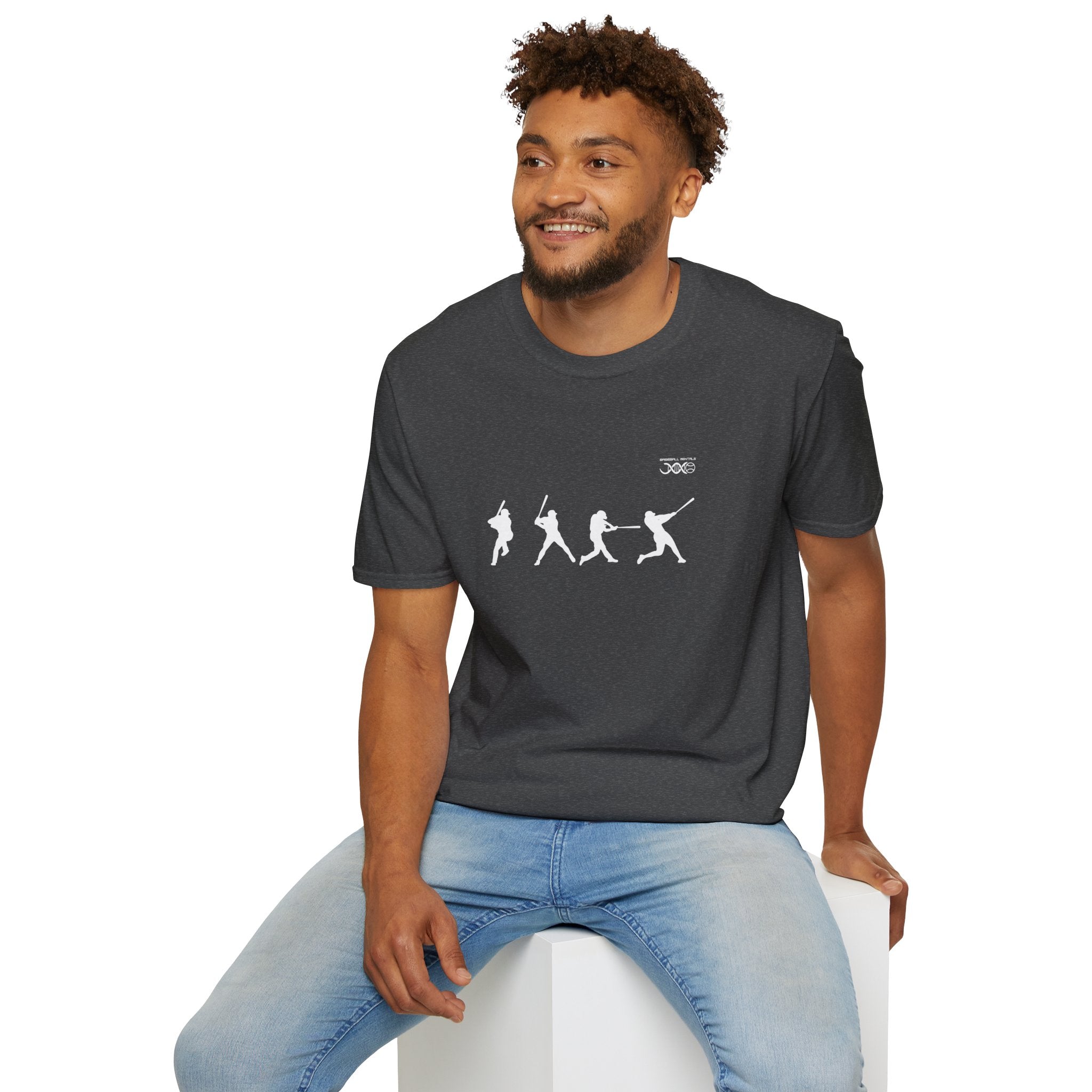 Batter Silhouette T-Shirt — Men's Baseball Player Graphic Tee