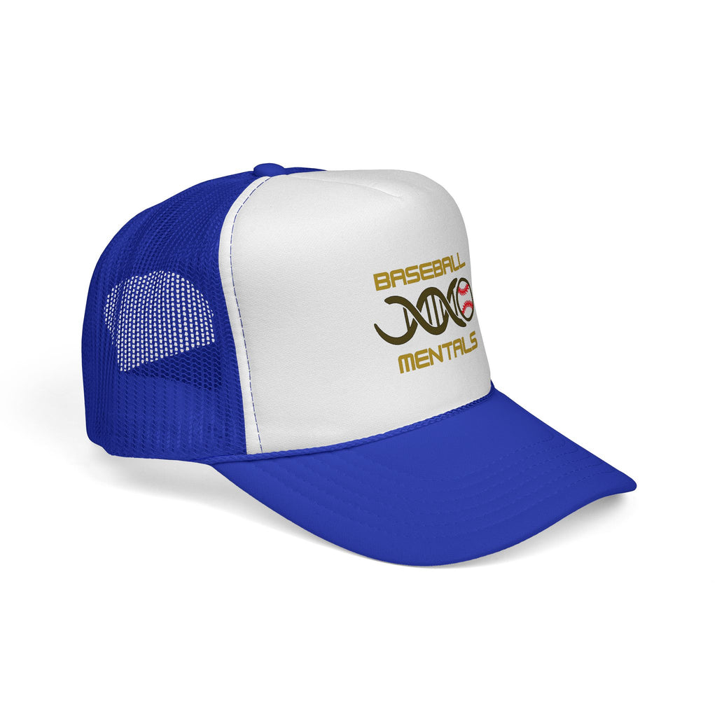 Baseball Cap – “Baseball Genomics” Trucker Hat (DNA Baseball Design)