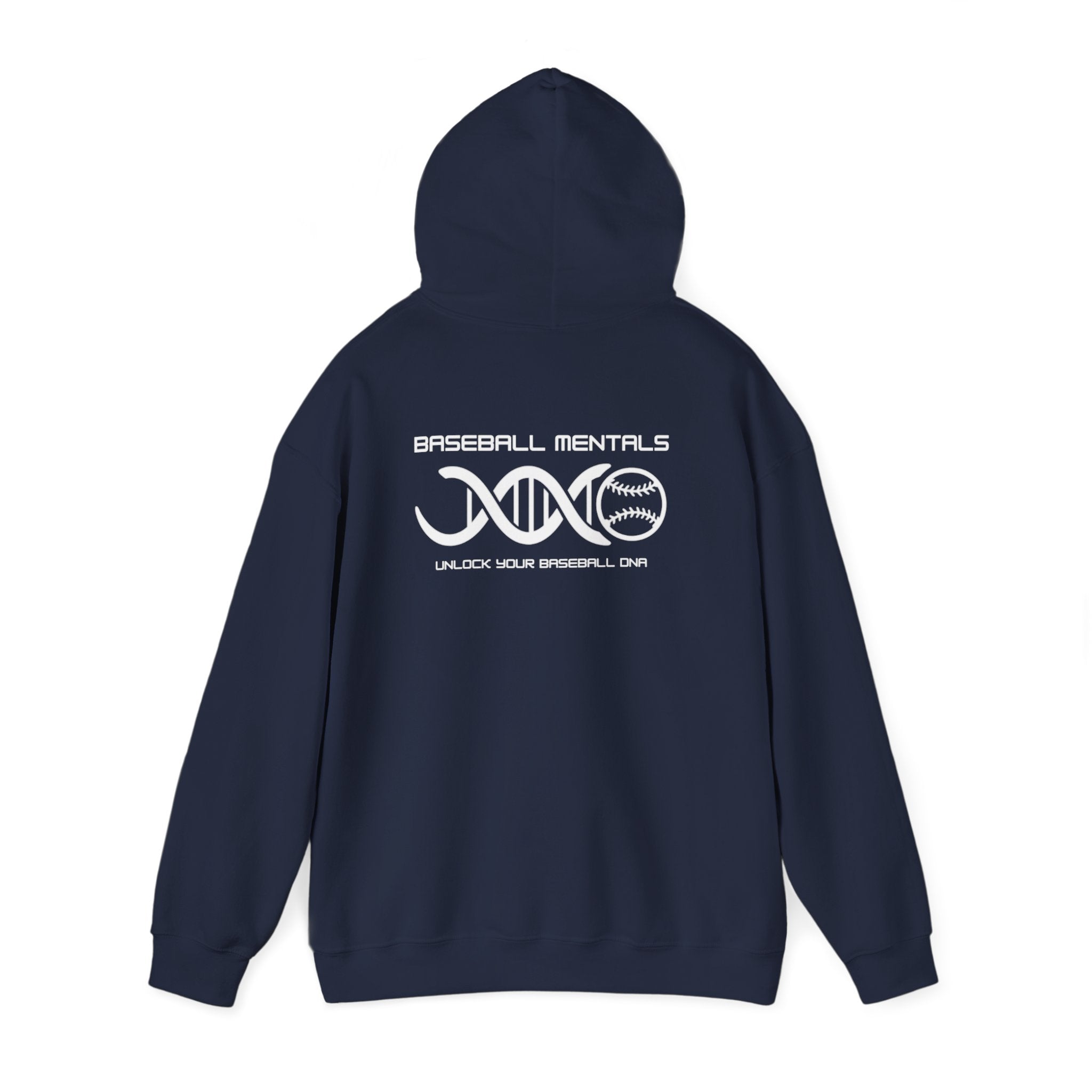 Baseball Fundamentals Hoodie — “Unlock Your Baseball DNA” Baseball Player Graphic Sweatshirt