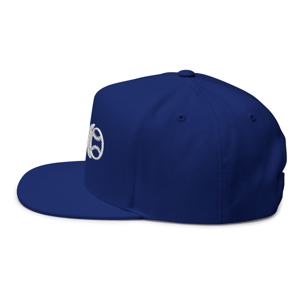 Baseball DNA Flat Bill Cap — Embroidered Sports Logo Hat