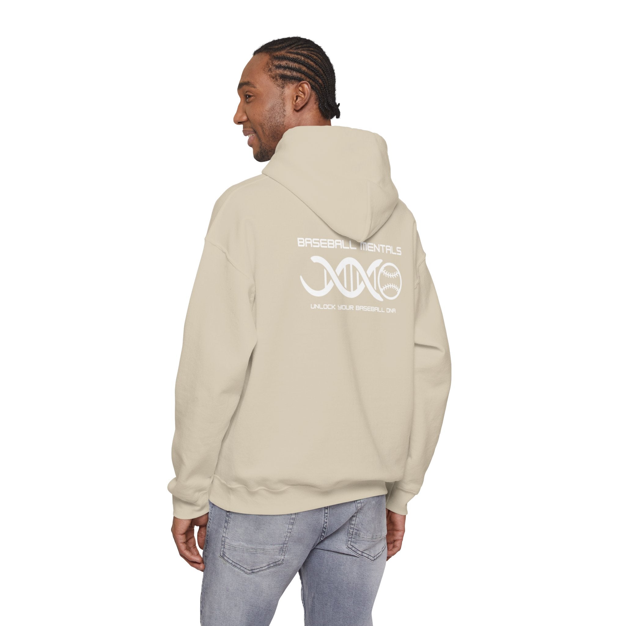 Baseball Fundamentals Hoodie — “Unlock Your Baseball DNA” Baseball Player Graphic Sweatshirt