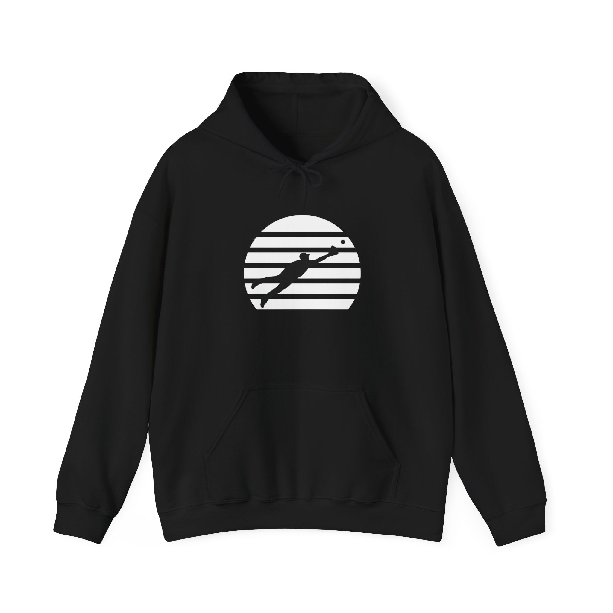 Diving Catch Hoodie — Minimalist Diving Catch Silhouette Sweatshirt