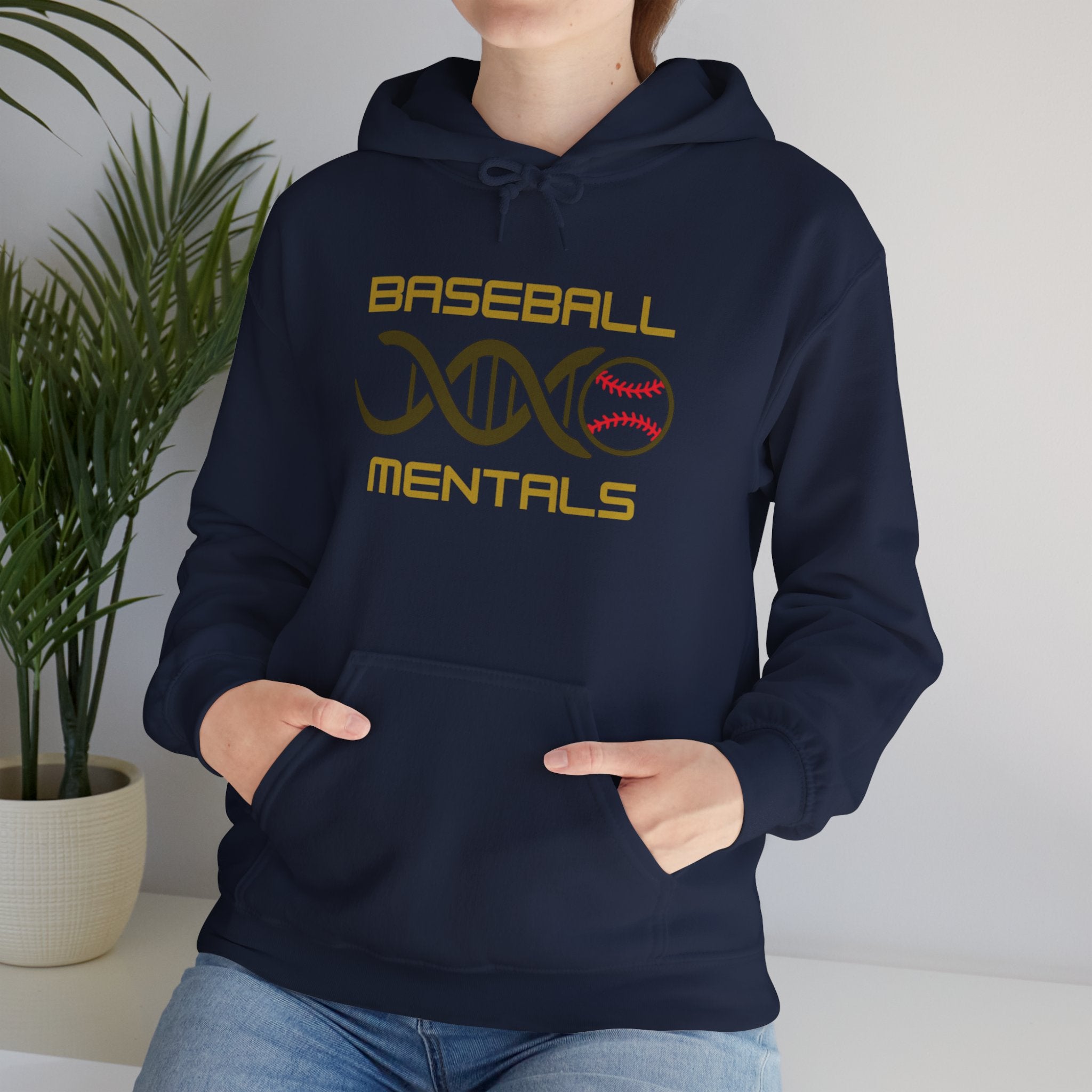Baseball Mentals Hoodie — DNA Baseball Graphic Pullover for Players & Fans