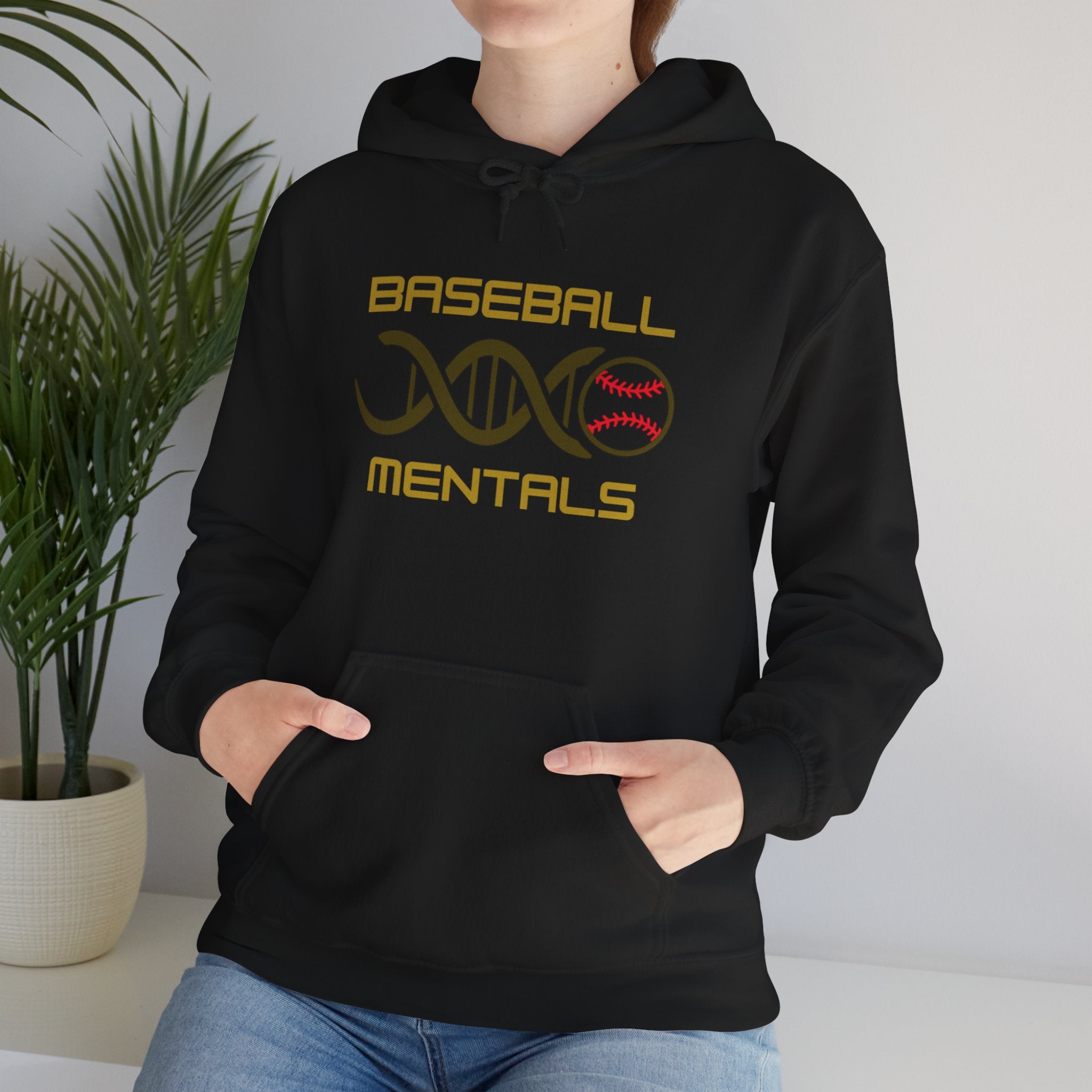 Baseball Mentals Hoodie — DNA Baseball Graphic Pullover for Players & Fans