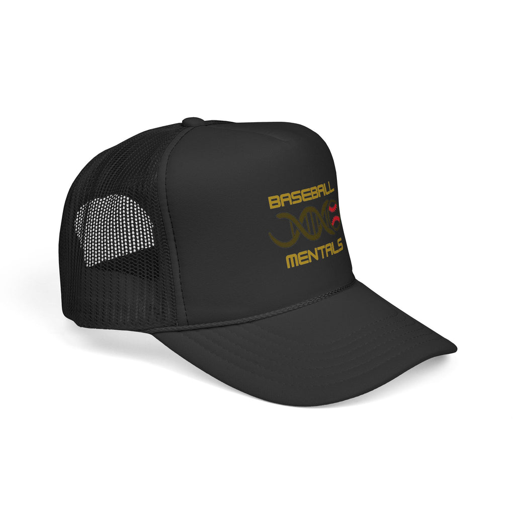 Baseball Cap – “Baseball Genomics” Trucker Hat (DNA Baseball Design)