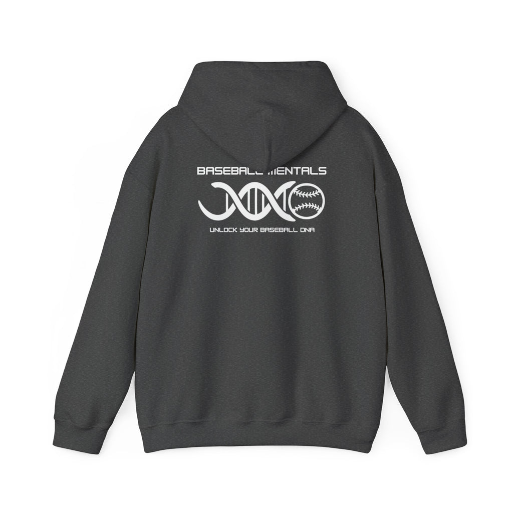 Baseball Fundamentals Hoodie — “Unlock Your Baseball DNA” Baseball Player Graphic Sweatshirt
