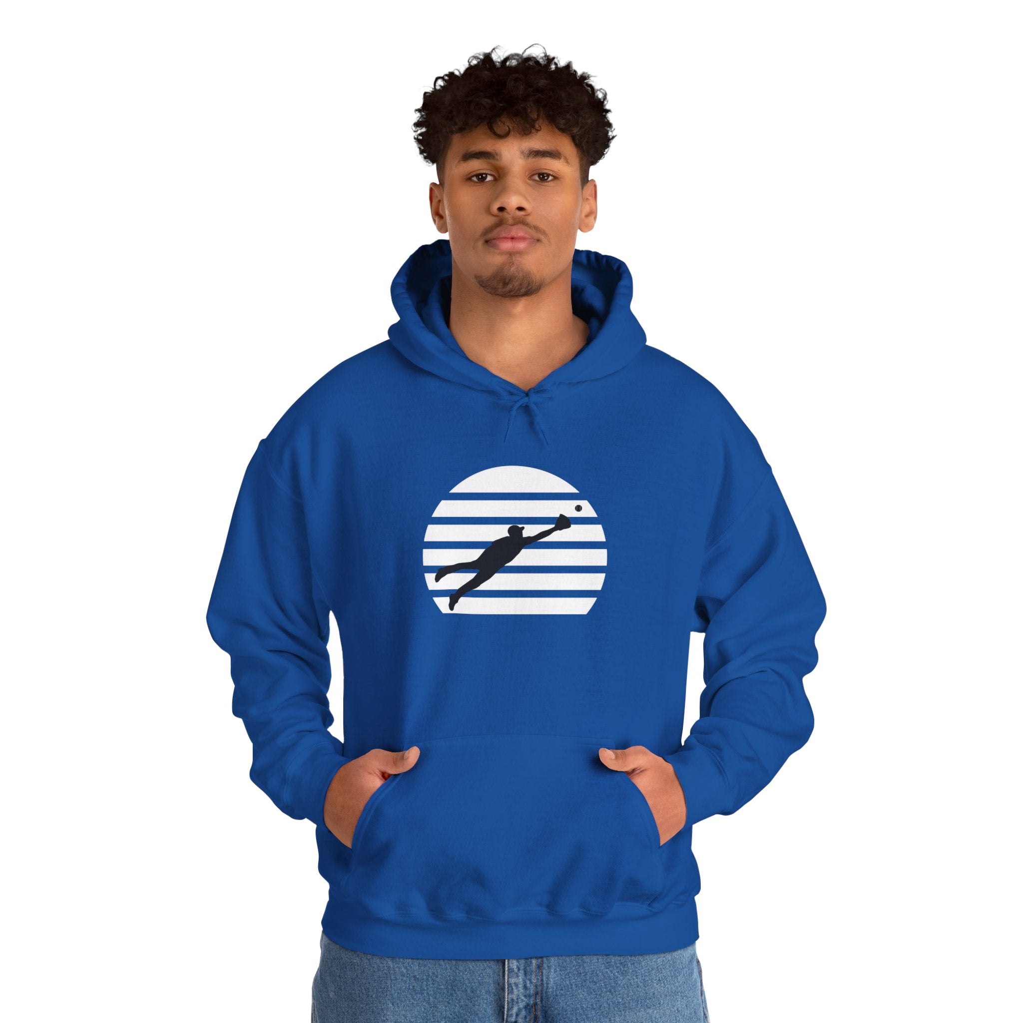Diving Catch Hoodie — Minimalist Diving Catch Silhouette Sweatshirt