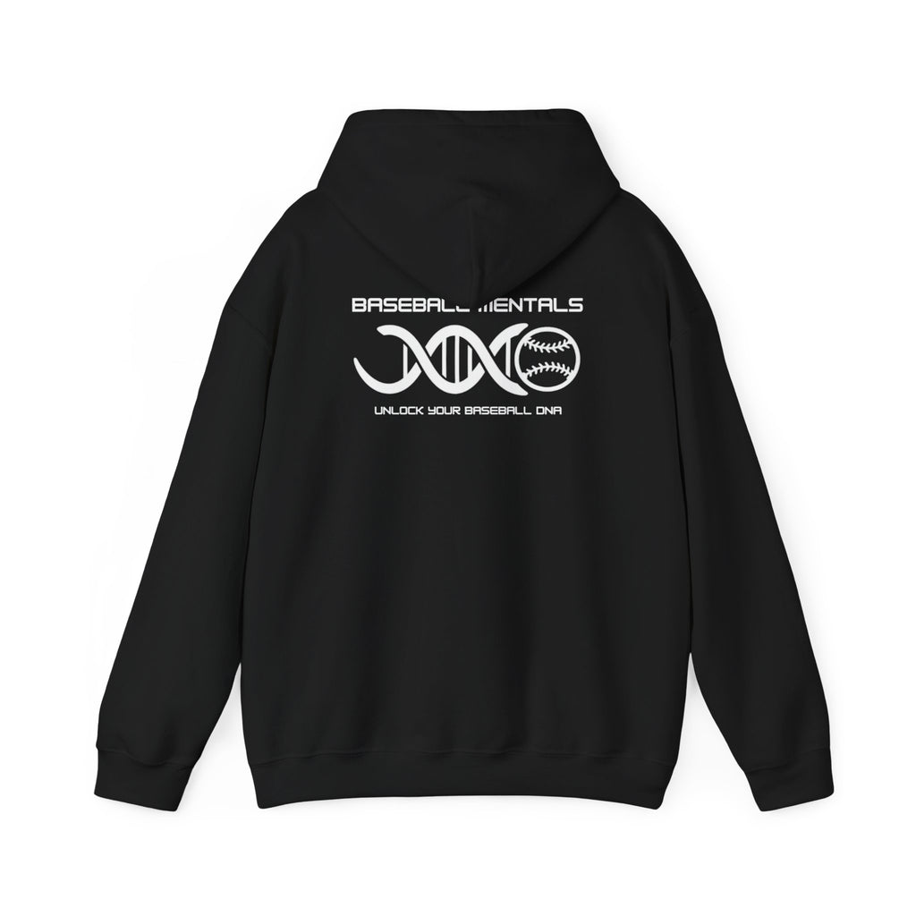 Baseball Fundamentals Hoodie — “Unlock Your Baseball DNA” Baseball Player Graphic Sweatshirt