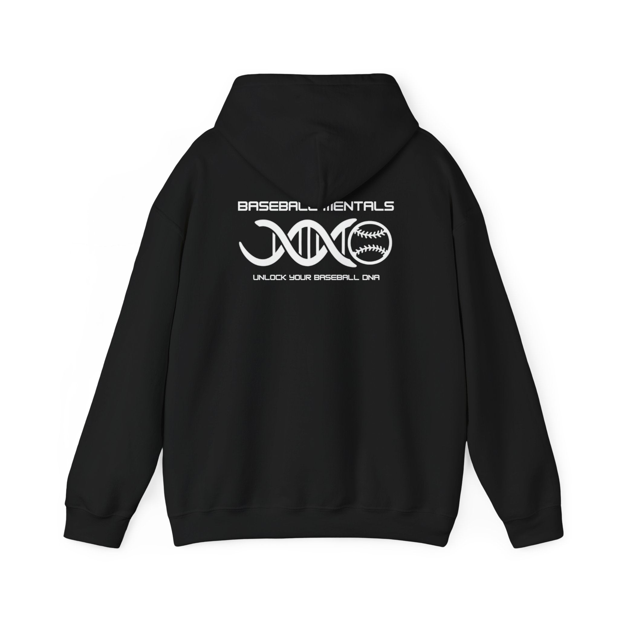 Baseball Fundamentals Hoodie — “Unlock Your Baseball DNA” Baseball Player Graphic Sweatshirt
