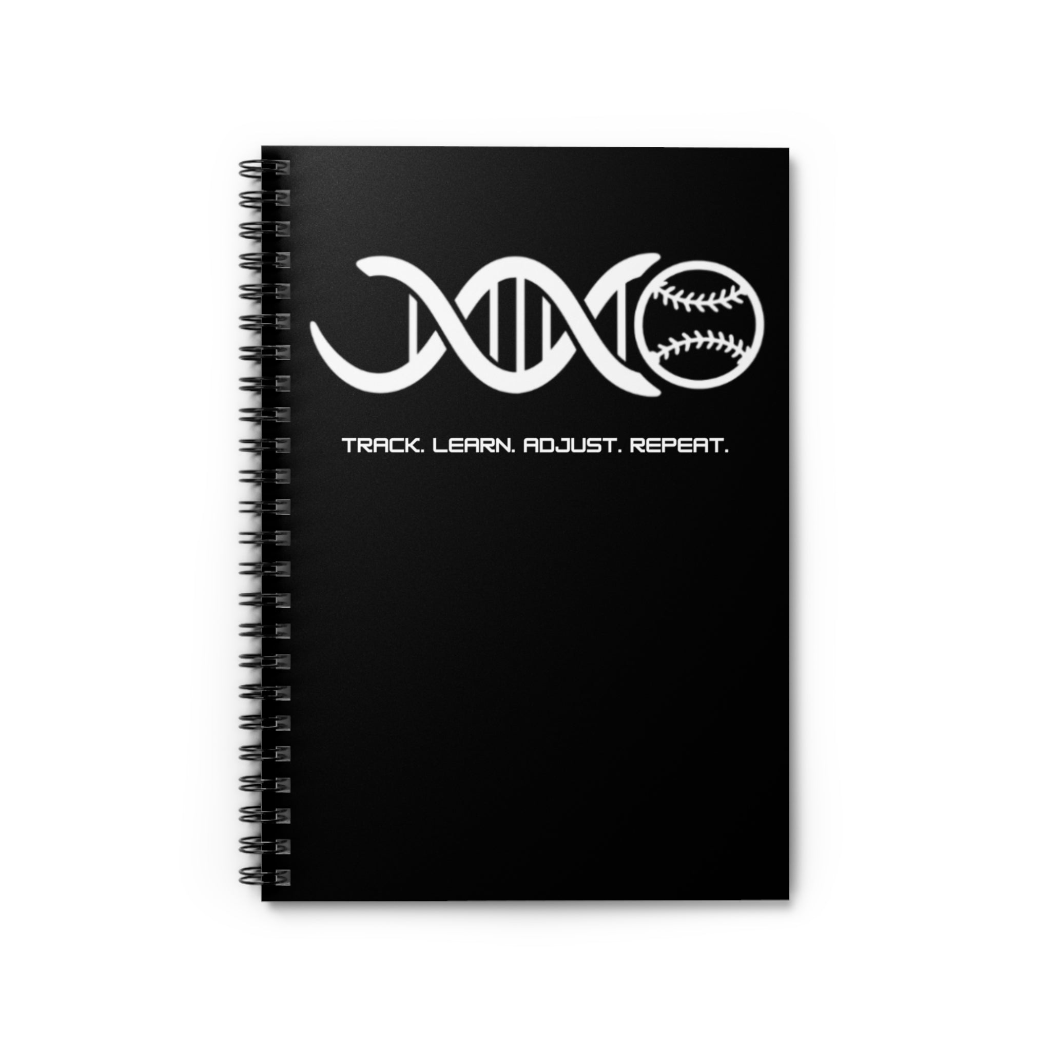 Baseball Mentals Spiral Notebook — "Track. Learn. Adjust. Repeat." Ruled Journal for Coaches & Players