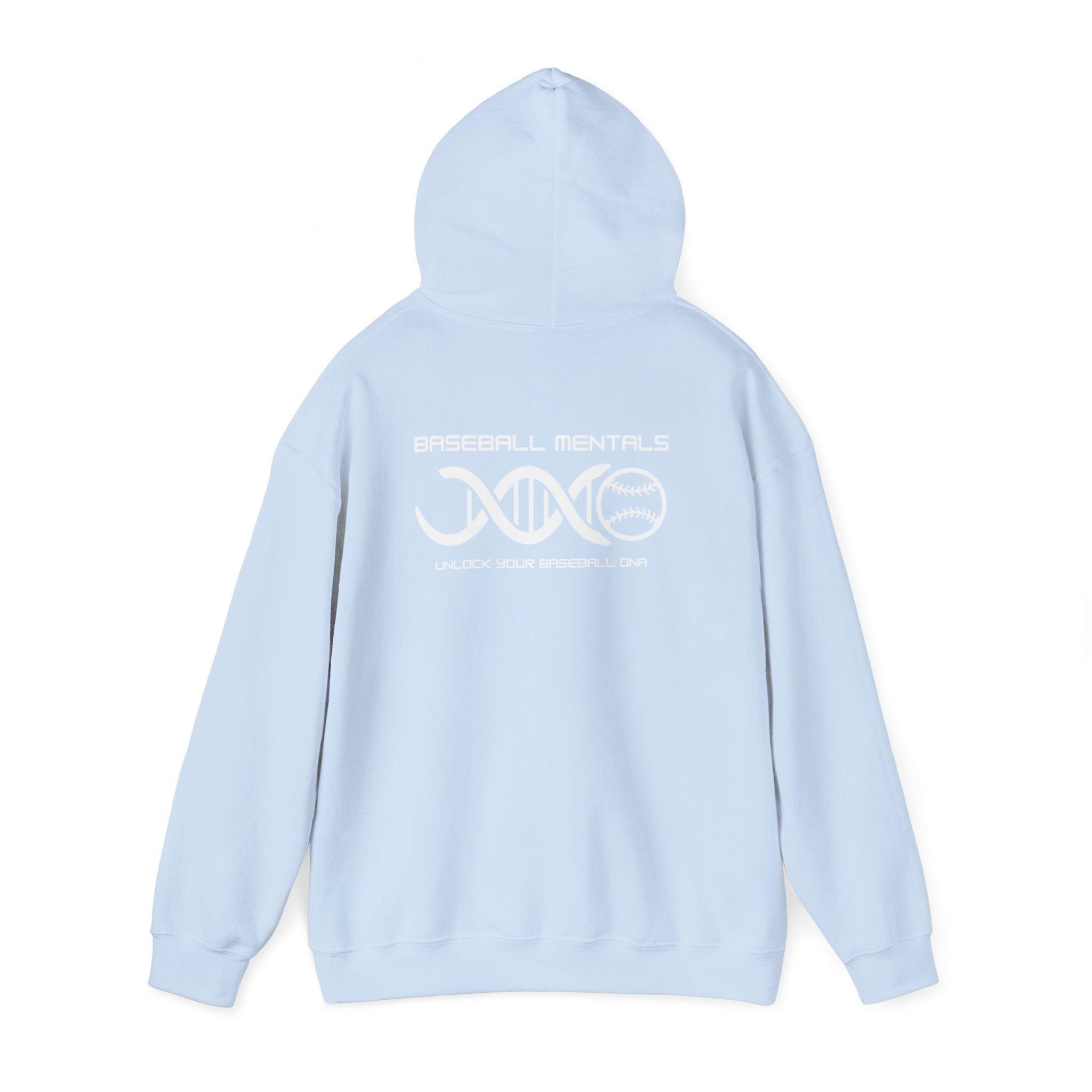 Baseball Fundamentals Hoodie — “Unlock Your Baseball DNA” Baseball Player Graphic Sweatshirt
