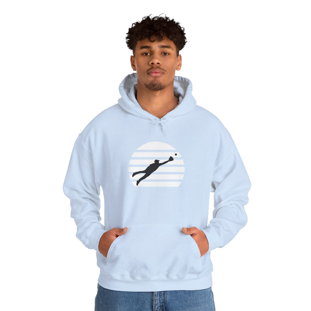 Diving Catch Hoodie — Minimalist Diving Catch Silhouette Sweatshirt