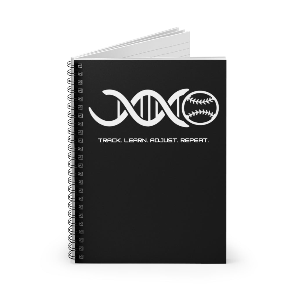 Baseball Mentals Spiral Notebook — "Track. Learn. Adjust. Repeat." Ruled Journal for Coaches & Players