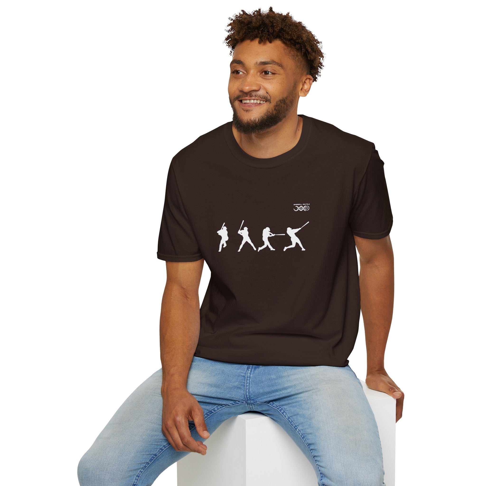 Batter Silhouette T-Shirt — Men's Baseball Player Graphic Tee